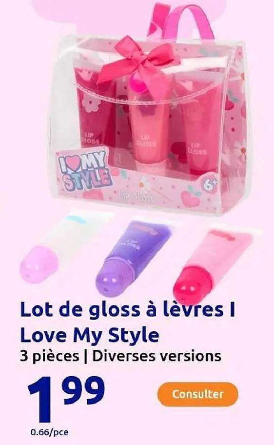 Lot de gloss à lèvres I Love My Style