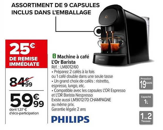 Machine à café L'Or Barista