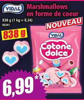 Marshmallows en forme de coeur