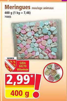 Meringues moulage animaux