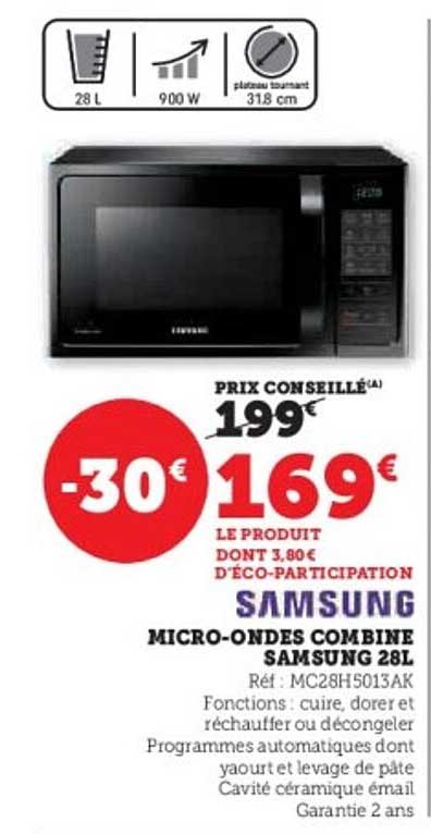 MICRO-ONDES COMBINÉ SAMSUNG 28L