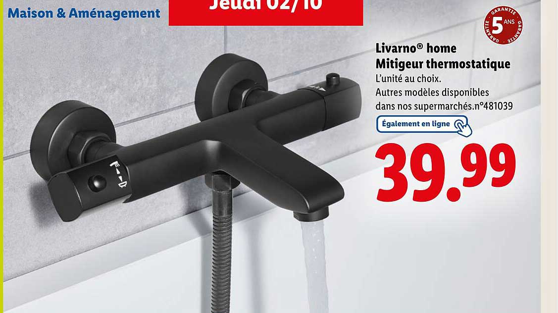 Mitigeur thermostatique