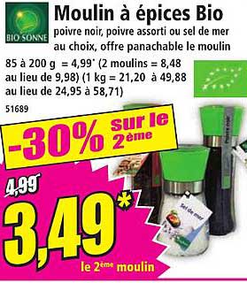 Moulin à épices Bio