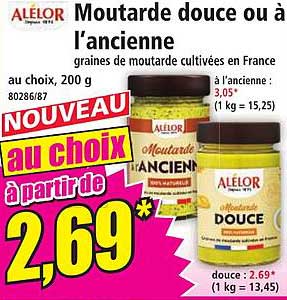 Moutarde douce ou à l’ancienne