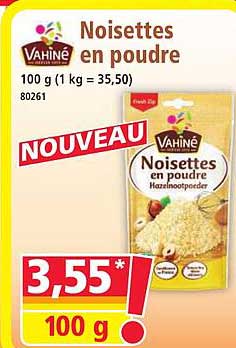 Noisettes en poudre