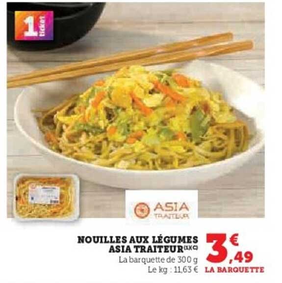 NOUILLES AUX LÉGUMES ASIA TRAITEUR