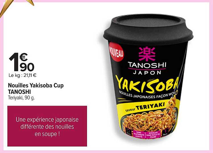 Nouilles Yakisoba Cup TANOSHI