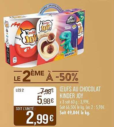 Œufs au chocolat Kinder Joy