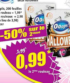 Ooops! Halloween -50% sur le 2ème