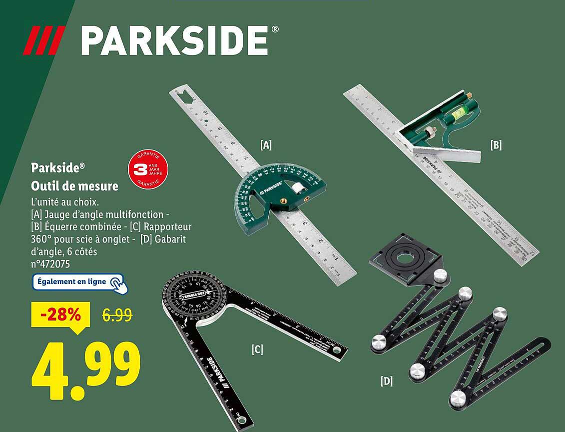 Outil de mesure Parkside