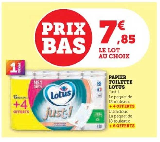 PAPIER TOILETTE LOTUS Just 1