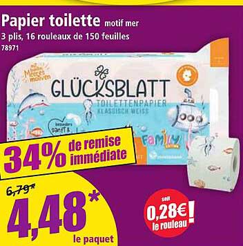 Papier toilette motif mer