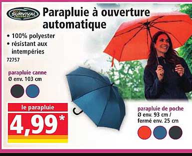 Parapluie à ouverture automatique