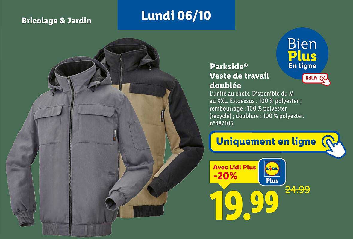 Parkside® Veste de travail doublée