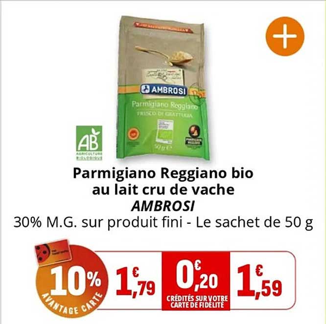 Parmigiano Reggiano bio au lait cru de vache AMBROSI