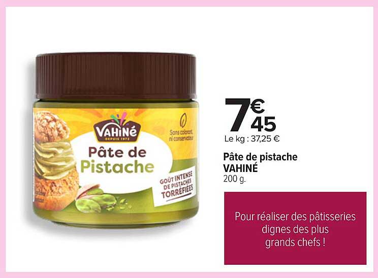 Pâte de pistache VAHINÉ