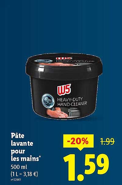 Pâte lavante pour les mains