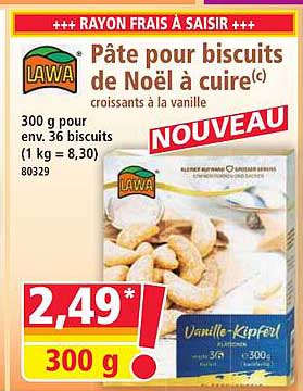 Pâte pour biscuits de Noël à cuire