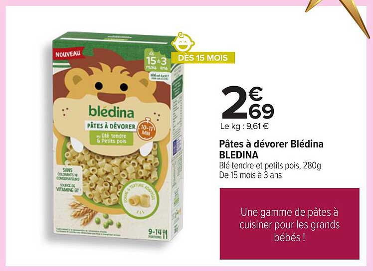 Pâtes à dévorer Blédina BLEDINA