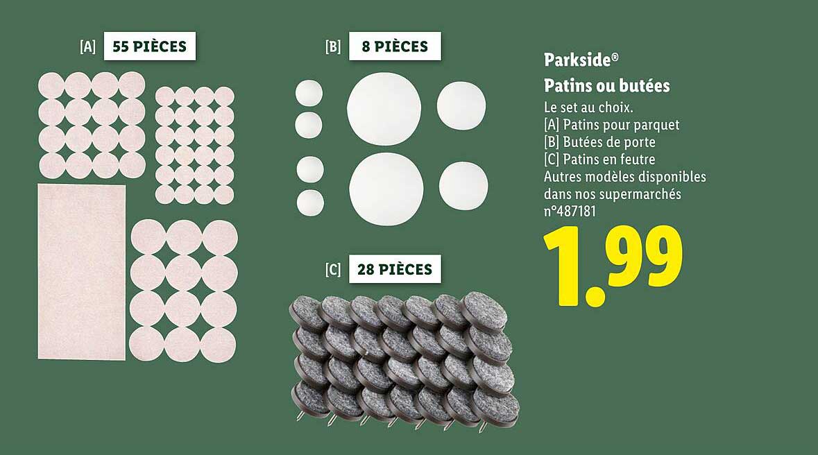 Patins ou butées
