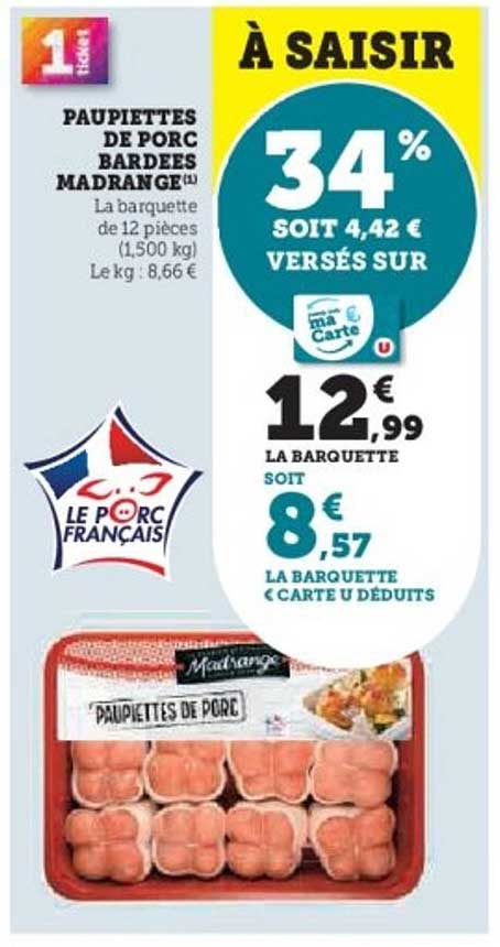 PAUPIETTES DE PORC BARDEES MADRANGE