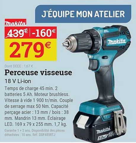 Perceuse visseuse 18 V Li-ion