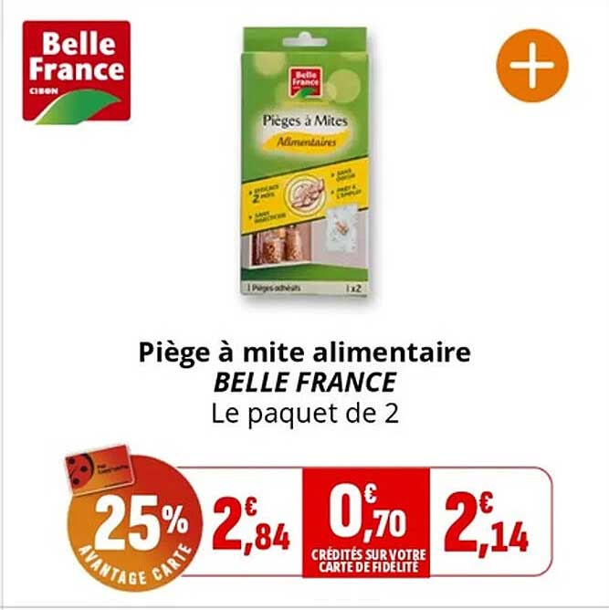 Piège à mite alimentaire BELLE FRANCE Le paquet de 2