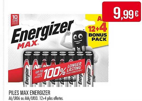 PILES MAX ENERGIZER