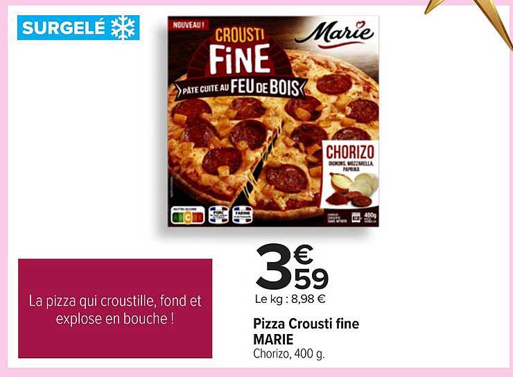 Pizza Crousti fine MARIE