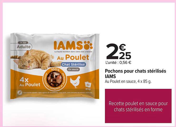 Pochons pour chats stérilisés IAMS