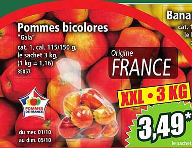 Pommes bicolores "Gala"