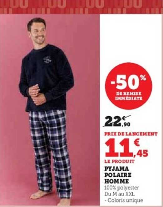 PYJAMA POLAIRE HOMME