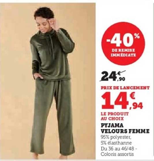 PYJAMA VELOURS FEMME