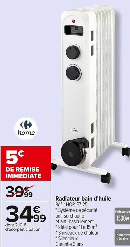 Radiateur bain d'huile