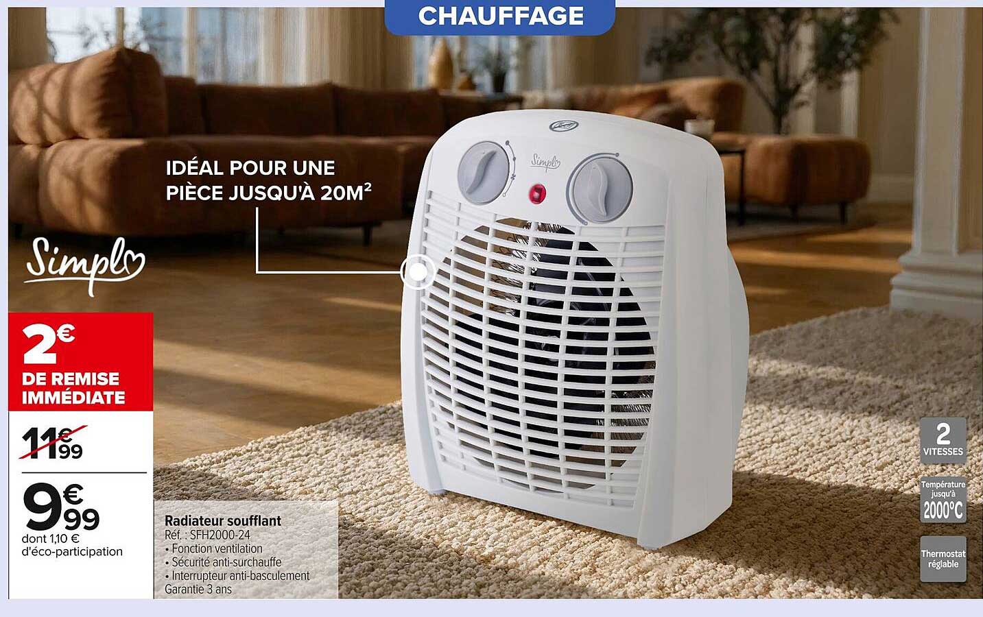 Radiateur soufflant