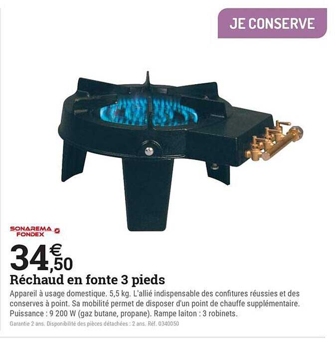 Réchaud en fonte 3 pieds