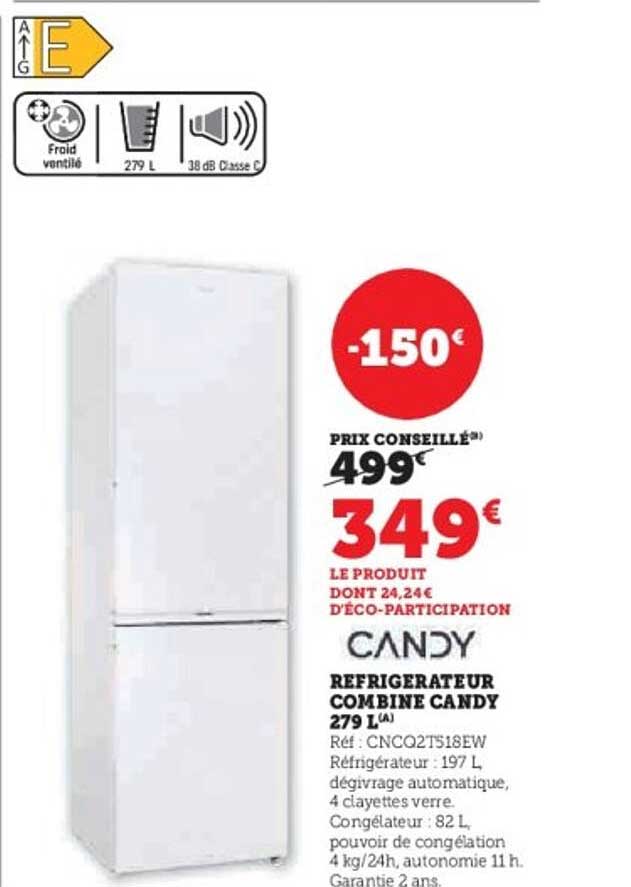 Réfrigérateur combiné Candy 279 L