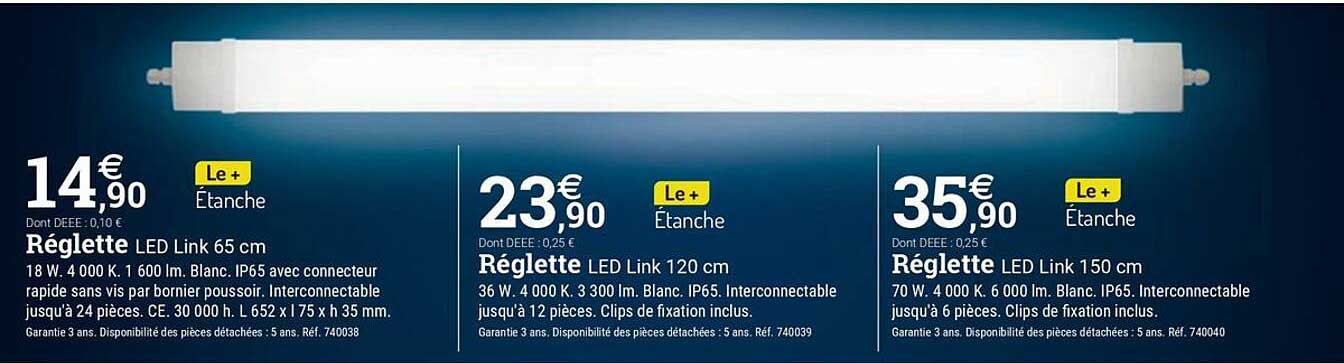 Réglette LED Link 65 cm
