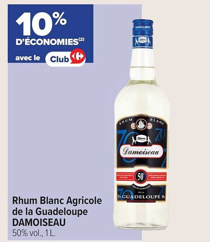 Rhum Blanc Agricole de la Guadeloupe DAMOISEAU