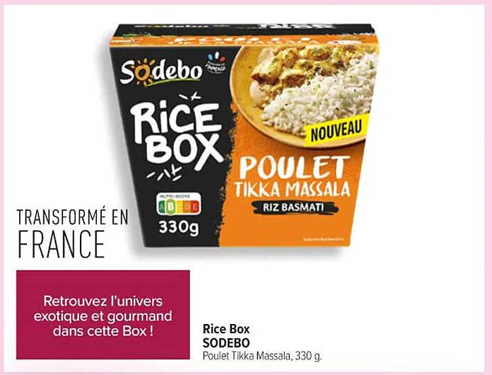 Rice Box SODEBO - Poulet Tikka Massala, 330 g