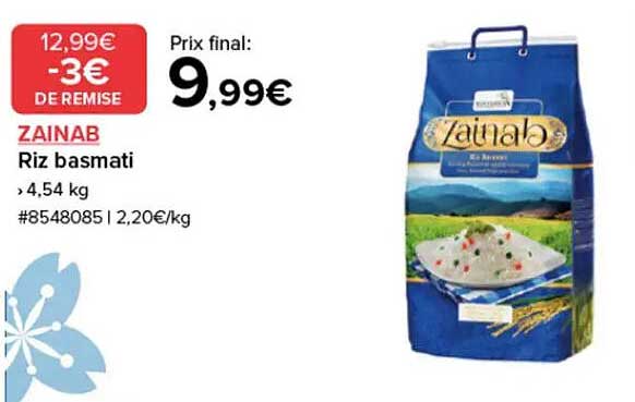 Riz basmati ZAINAB 4,54 kg
