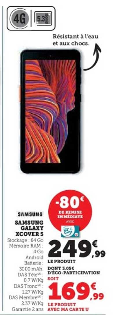 Samsung Galaxy XCover 5 - Réduction de 80€