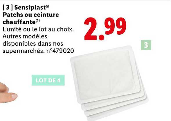 Sensiplast® Patches ou ceinture chauffante