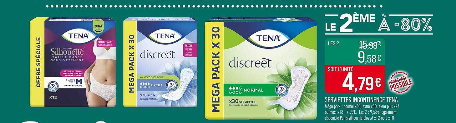 SERVIETTES INCONTINENCE TENA