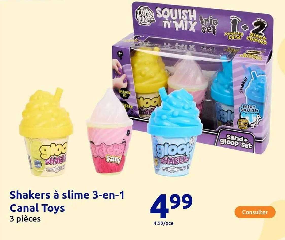 Shakers à slime 3-en-1 Canal Toys