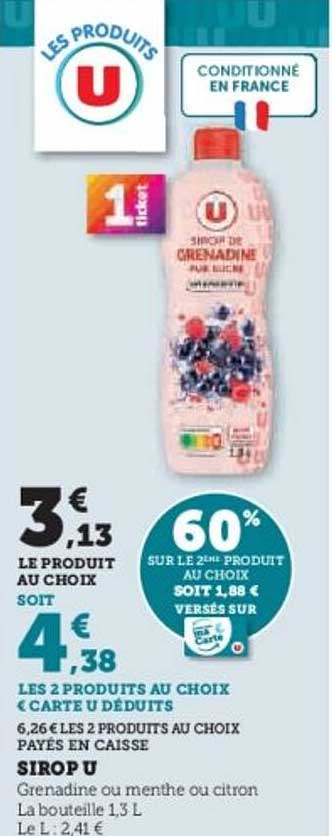 Sirop de Grenadine U 1,3 L