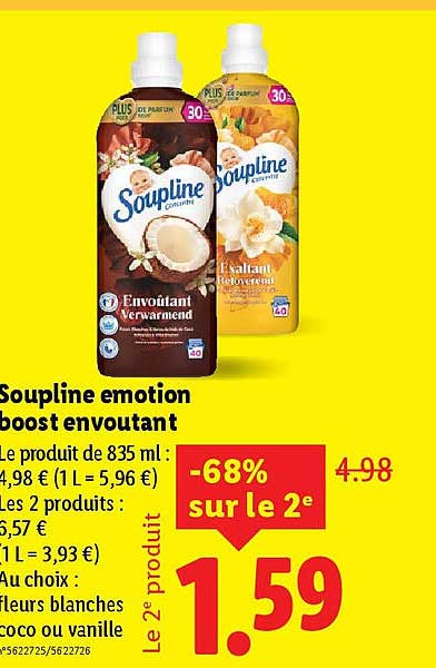 Soupline emotion boost envoûtant