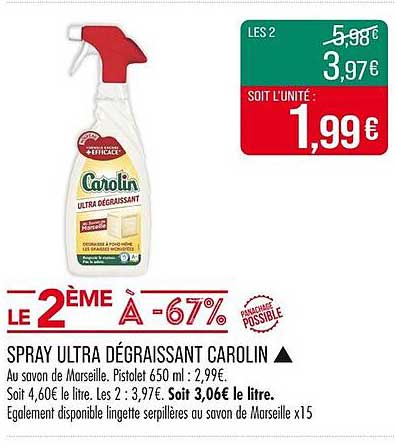 SPRAY ULTRA DÉGRAISSANT CAROLIN
