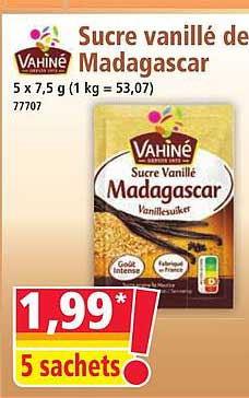 Sucre vanillé de Madagascar