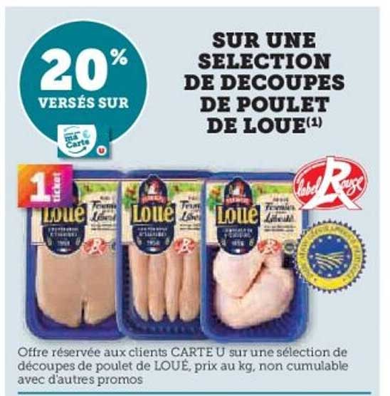 SUR UNE SELECTION DE DECUPES DE POULET DE LOUE